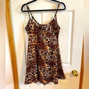 Excellent used condition Sourpuss Leopard babydoll dress